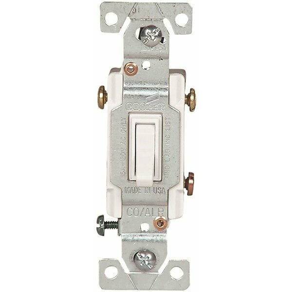 Eaton Wiring Devices Switch Toggle 3-Way Wht 5223-7W-BU